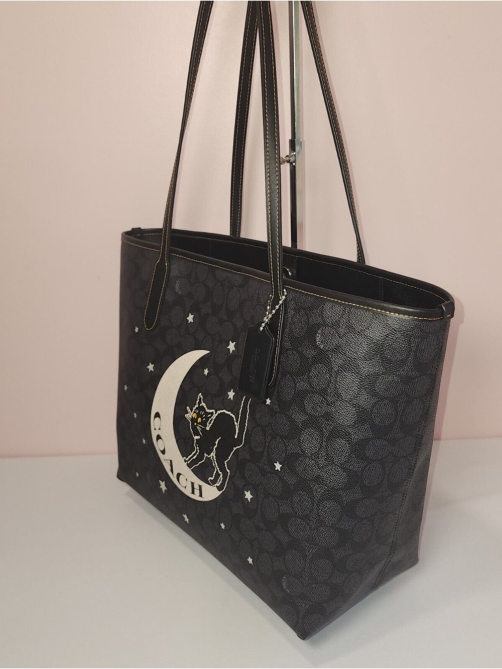 Coach Tote In Signature Canvas With Halloween Graphic Bag Purse - Picture 2 of 6